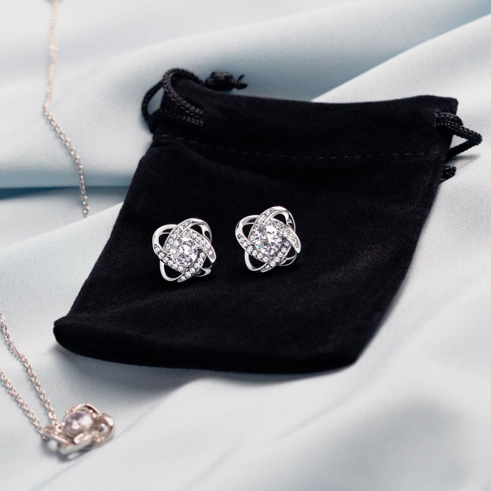 Almost Sold Out- Daughter- Love Knot Earring & Necklace Set