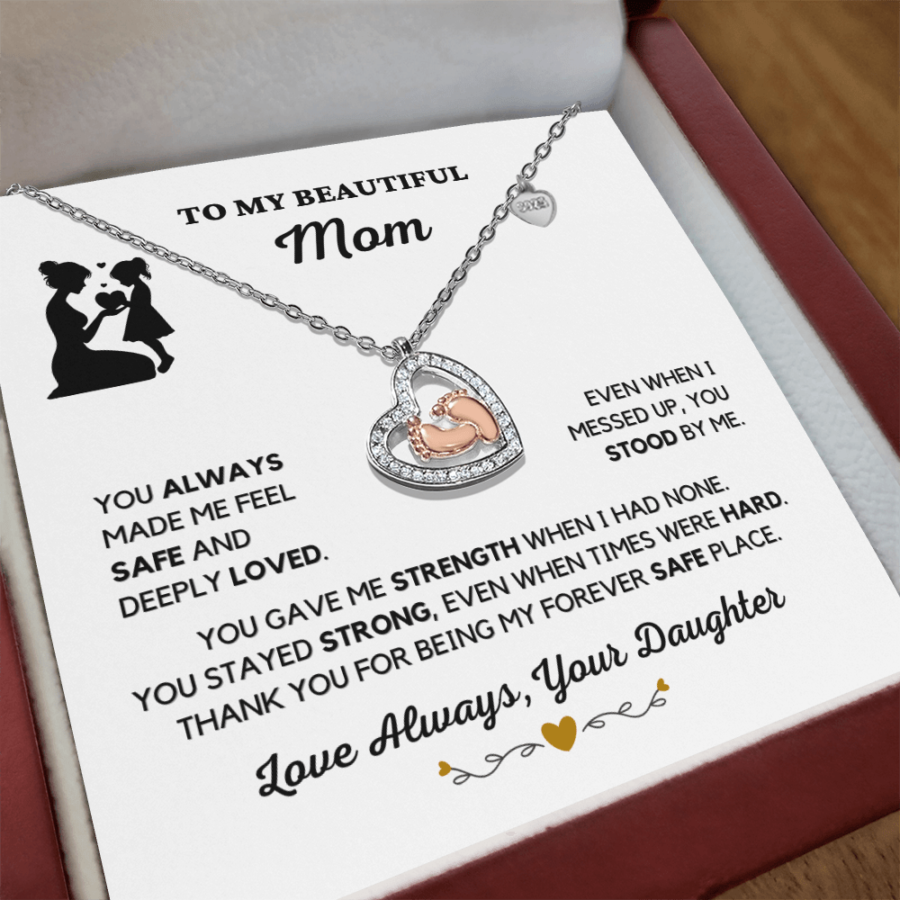 Almost Sold Out- My Beautiful Mom - Heart Necklace
