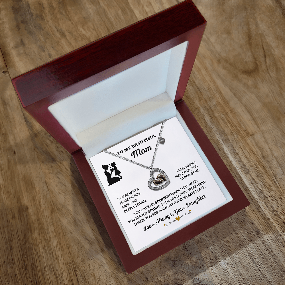 Almost Sold Out- My Beautiful Mom - Heart Necklace