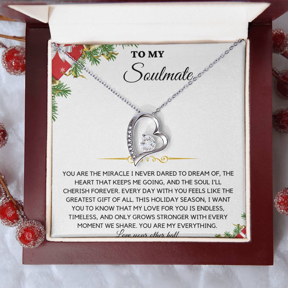 To My Soulmate Heart Necklace