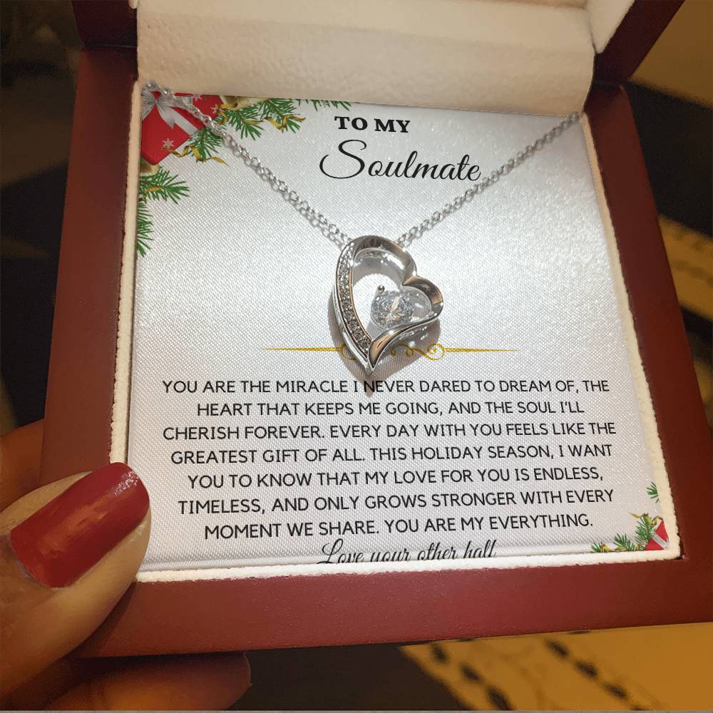 To My Soulmate Heart Necklace