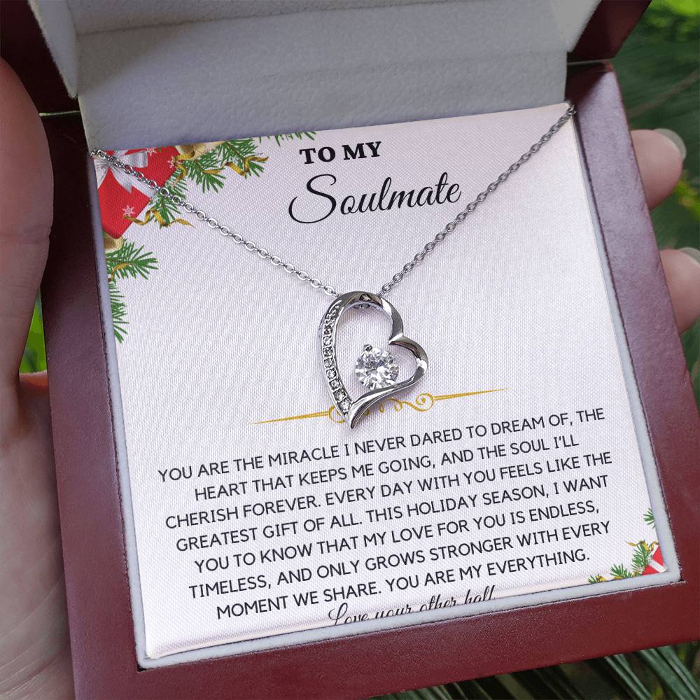 To My Soulmate Heart Necklace