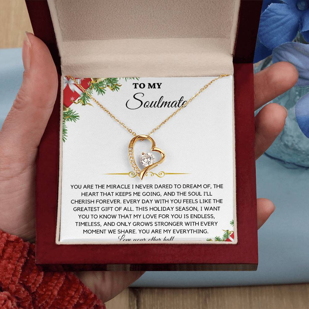 To My Soulmate Heart Necklace