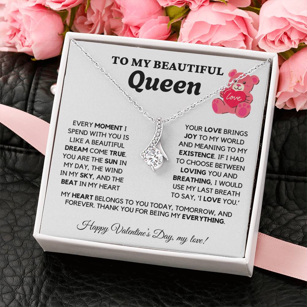 ALMOST SOLD OUT - TO MY Queen - Love Necklace