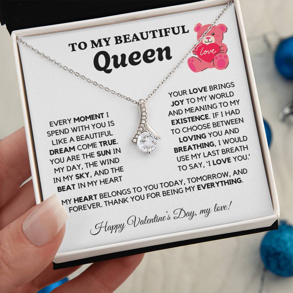 ALMOST SOLD OUT - TO MY Queen - Love Necklace