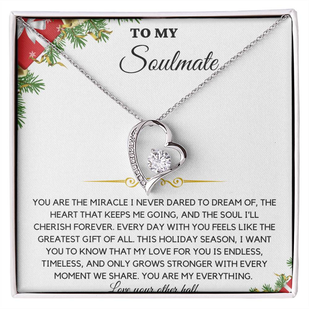 To My Soulmate Heart Necklace