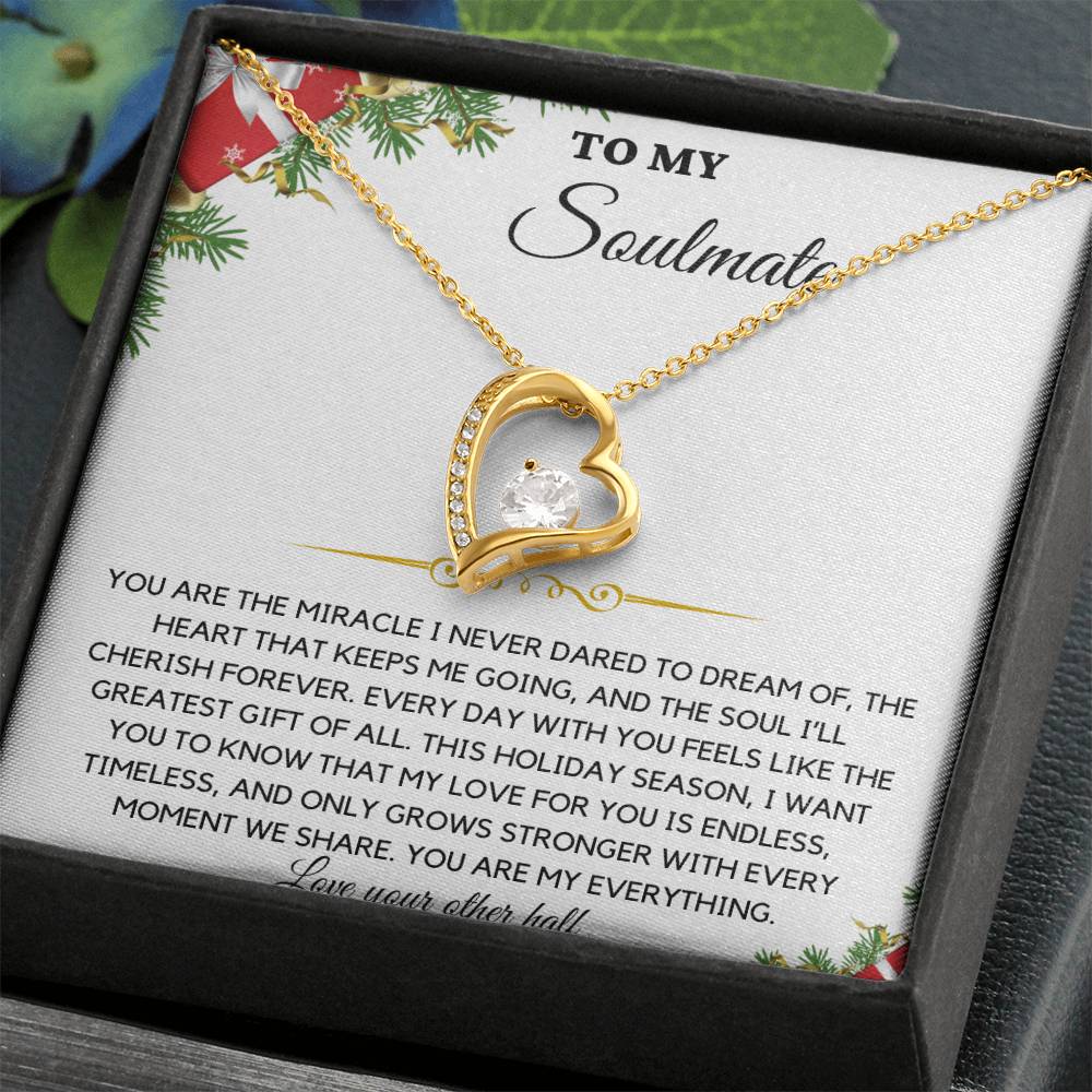 To My Soulmate Heart Necklace