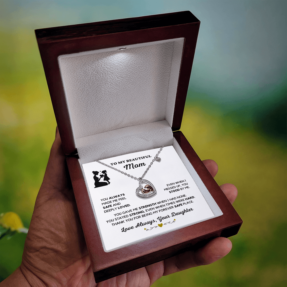 Almost Sold Out- My Beautiful Mom - Heart Necklace